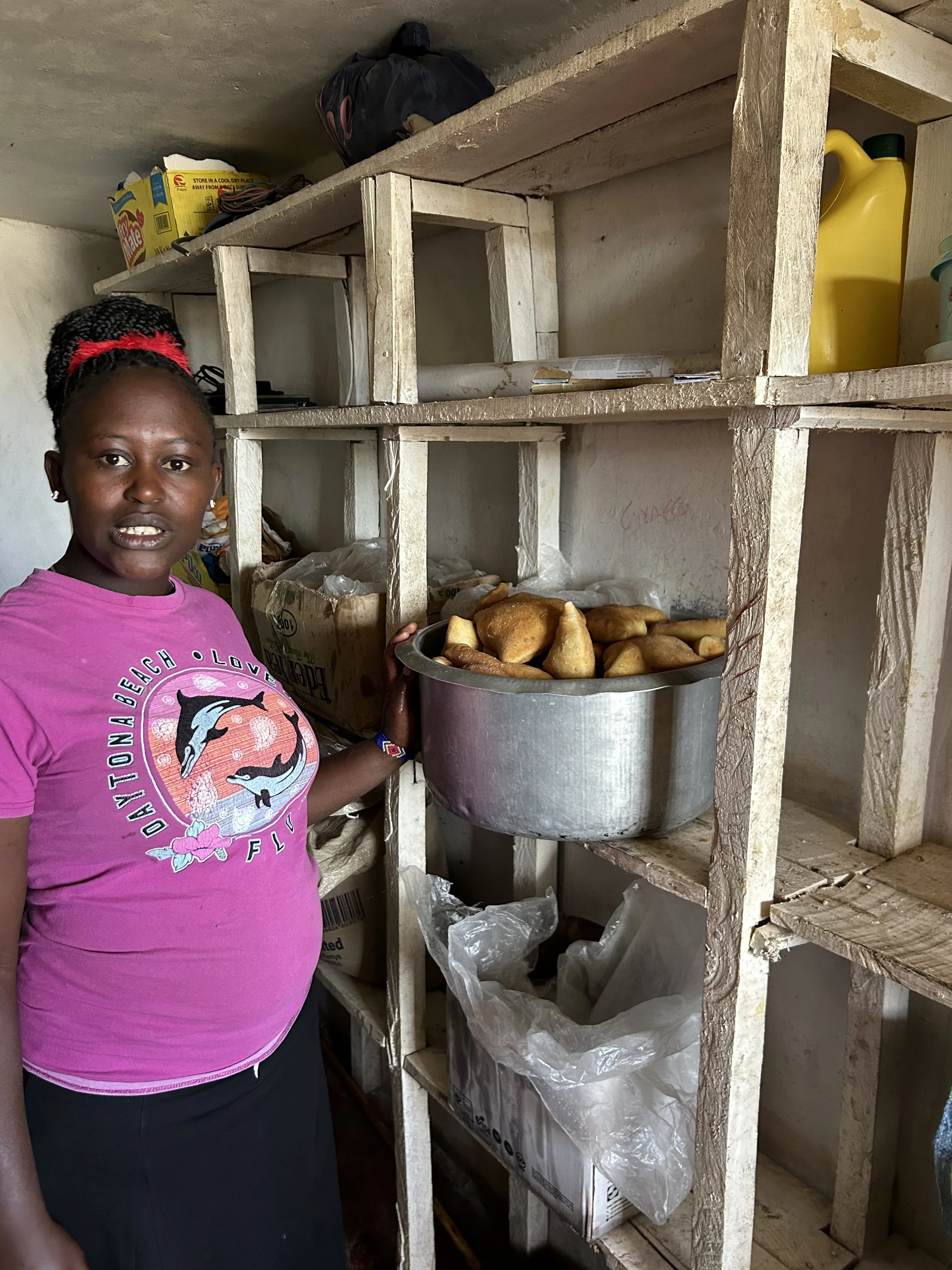 Girls school food preparation